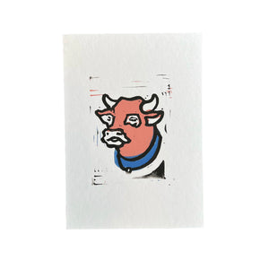 "Bull" Lino Print
